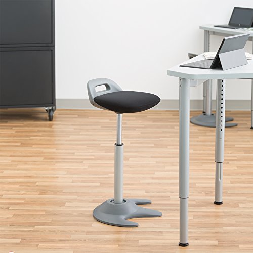 Image of Learniture Sit-to-Stand Active Motion Perch Stool, Black LNT-NES3021BK-SO