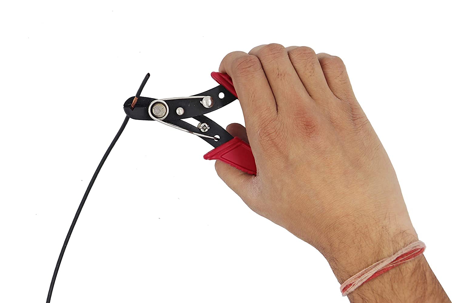 PERFECT TECH Combo Set of 5 Lineman Combination Plier 8 Inc | Lineman Kit | Line tester | Insulation Tape | Wire Stripper | 6 inch Screwdriver | Wire Cutter | Complete Electrical Hand Tool Kit Set 4