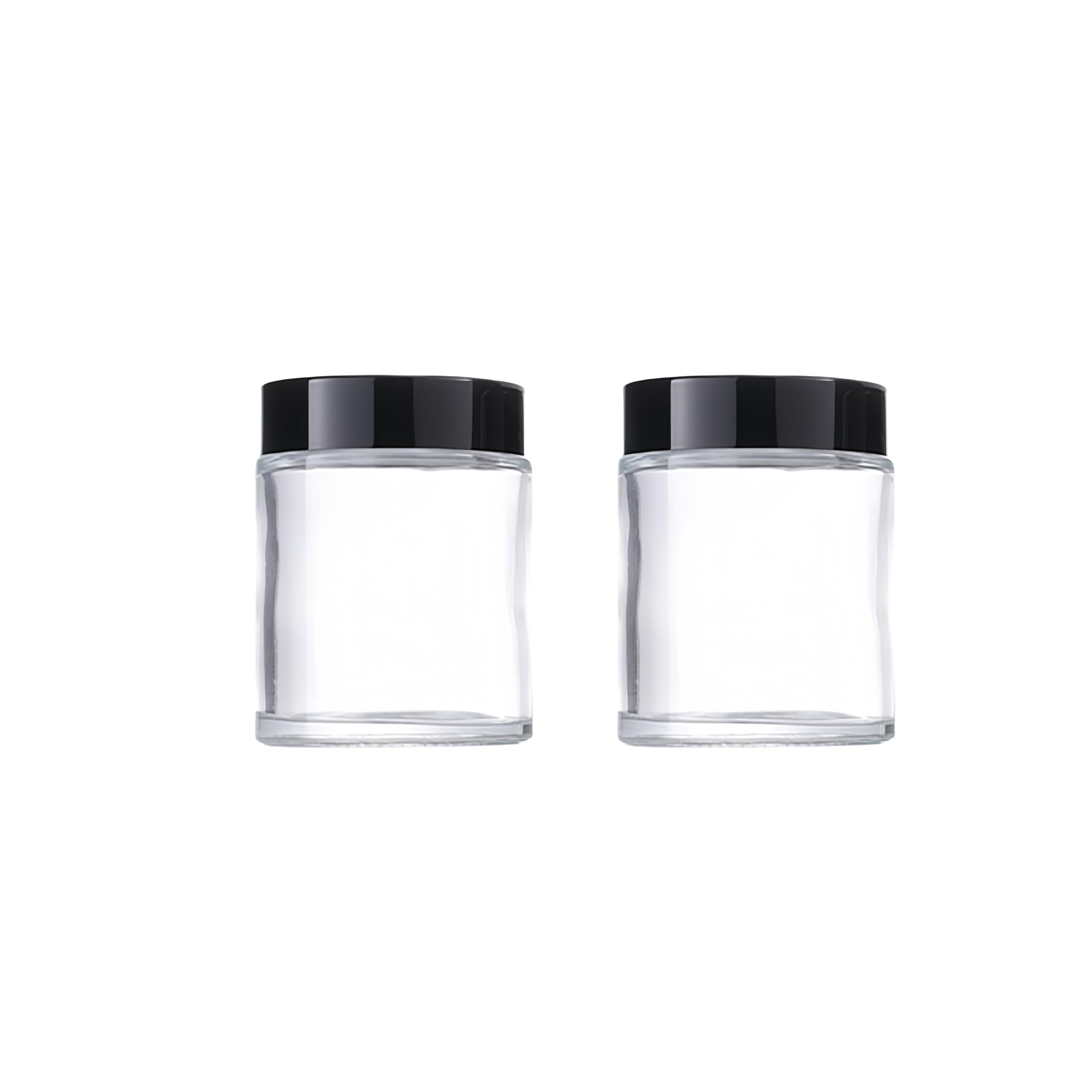 3.4 oz Clear Glass Jars with Lids & Inner Liner,2 Pcs 100g Small Glass Containers Reusable Travel Toiletries Container for Creams,Lotion,Ointmen,Makeup,Spice,Powders,Cosmetic
