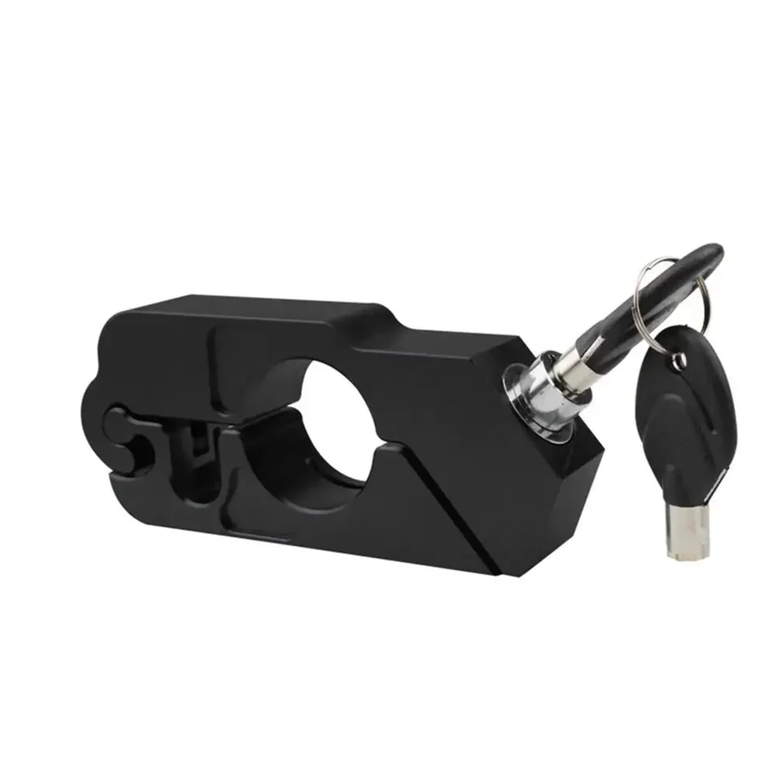 zamka motocyklowego Blokada kierownicy motocykla Uchwyt hamulca kierownicy Solidna blokada imitująca blokadę kradzieży Drążek pociągowy ATV Dirt Street(Black)