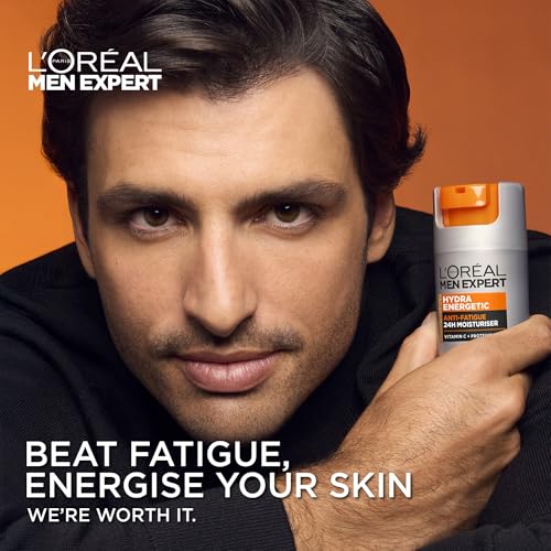 L'Oreal Paris Men Expert Hydra Energetic, Anti-Fatigue Moisturiser for Men, 50 ml