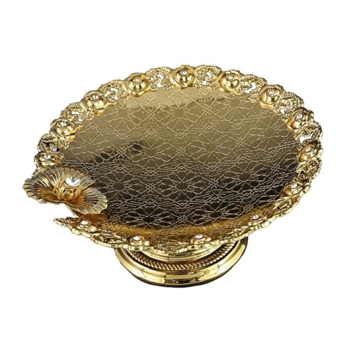 ZYHARUKO Elegante soporte para tartas de estilo europeo con delicado diseño de cordones para exhibir frutas y postres en hogares o restaurantes