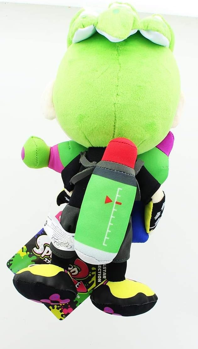 Little Buddy Splatoon 2 Series Inkling Boy Neon Green Plush, 10", Multi-Colored