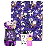 Nightmare Before Christmas Throw Blanket Bundle - Nightmare Before Christmas Kids and Teens Blanket, Stickers, More for Girls | Jack and Sally Blanket Size 40' x 50'