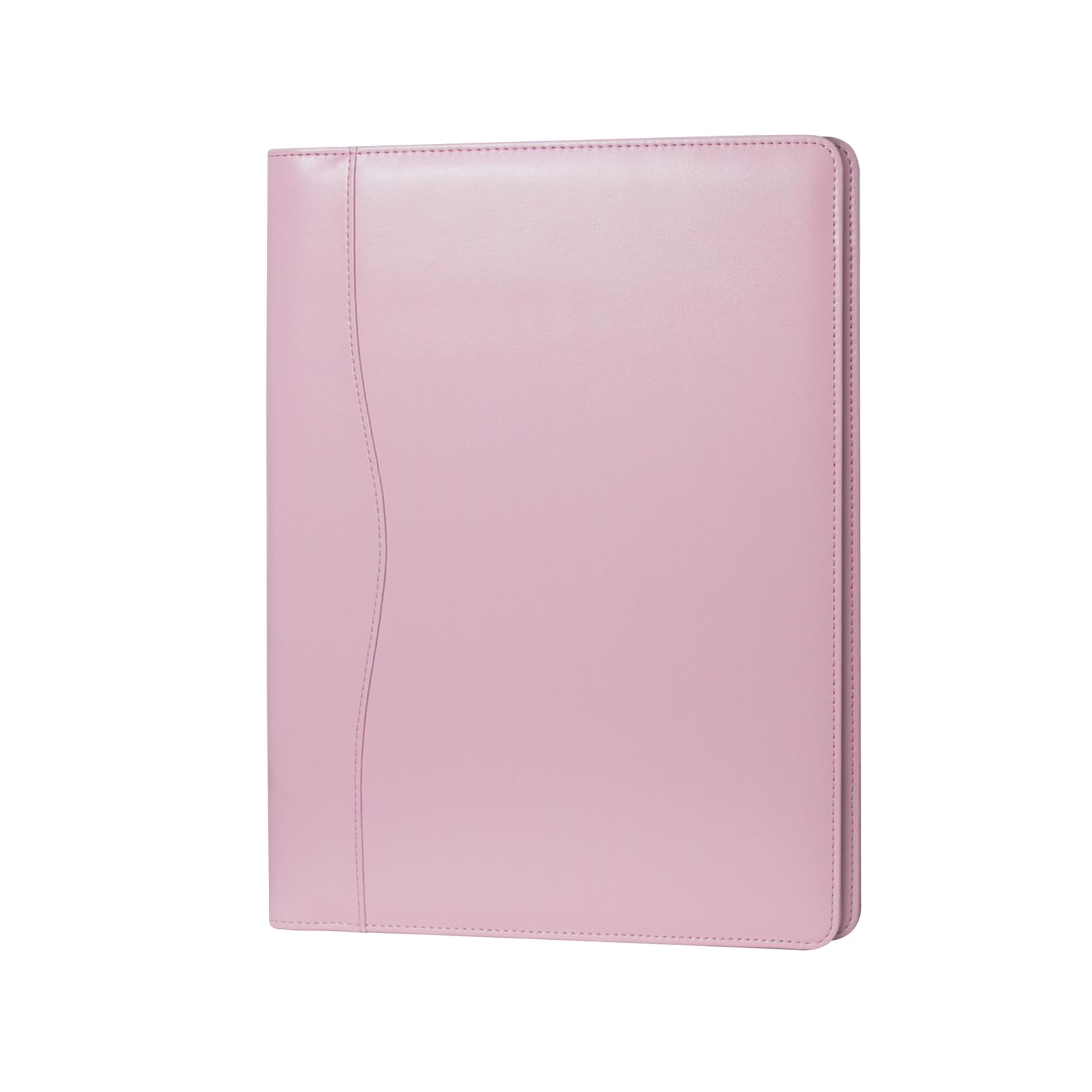 Leather Portfolio Folder Padfolio, Business Padfolio Organizer Document Planner Portfolio Binder Storage Pocket for Legal Pad Holder Paperwork Phone Men Women 13 * 9.8" (Pink)