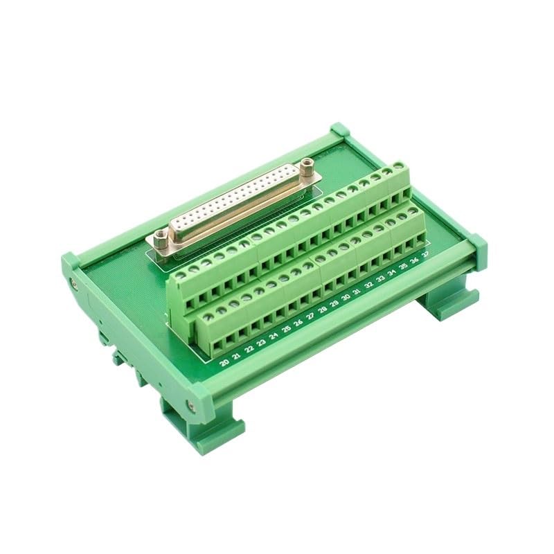 DB37green Relay Terminal Block Industrial Control Module DIN Rail Mounted Adapter Plate Screw Type Terminal Block Connector(SM-DB37F-G7)