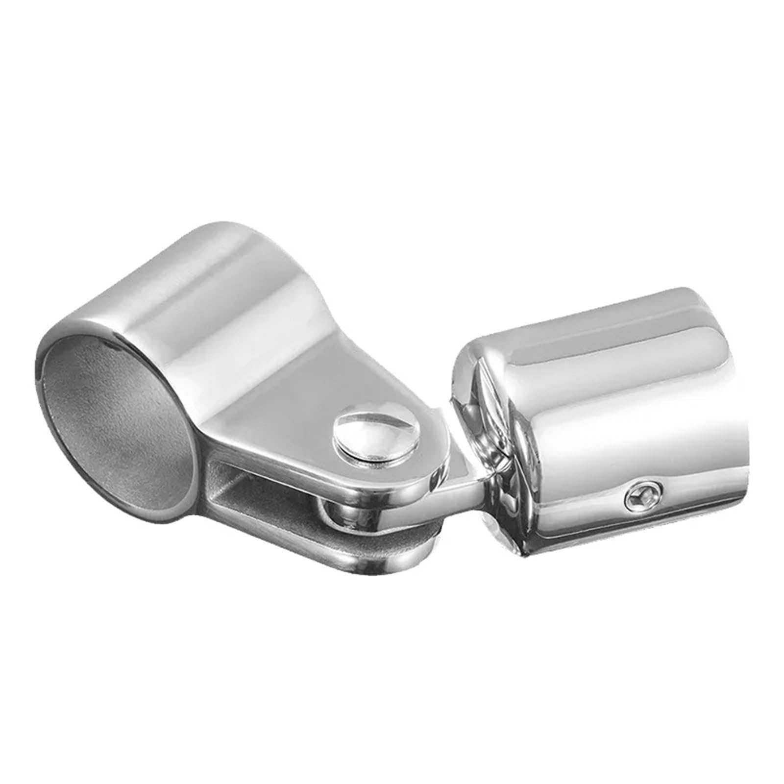 PPQIRU 2 PCS Stainless Steel 316 Boat Fitting Slide Cap Sleeve Pipe Eye End Jaw Clamp External Canopy Tub For Bedroom(25mm)