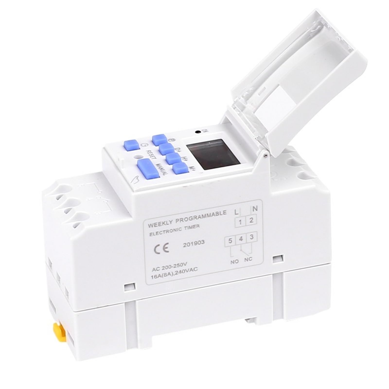 Minuteur numérique programmable haute précision avec écran LCD clair pour circuits 230V 16A