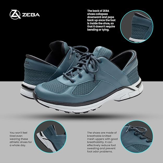 Image of ZEBA Men's Hands Free Slip-On Walking Shoes