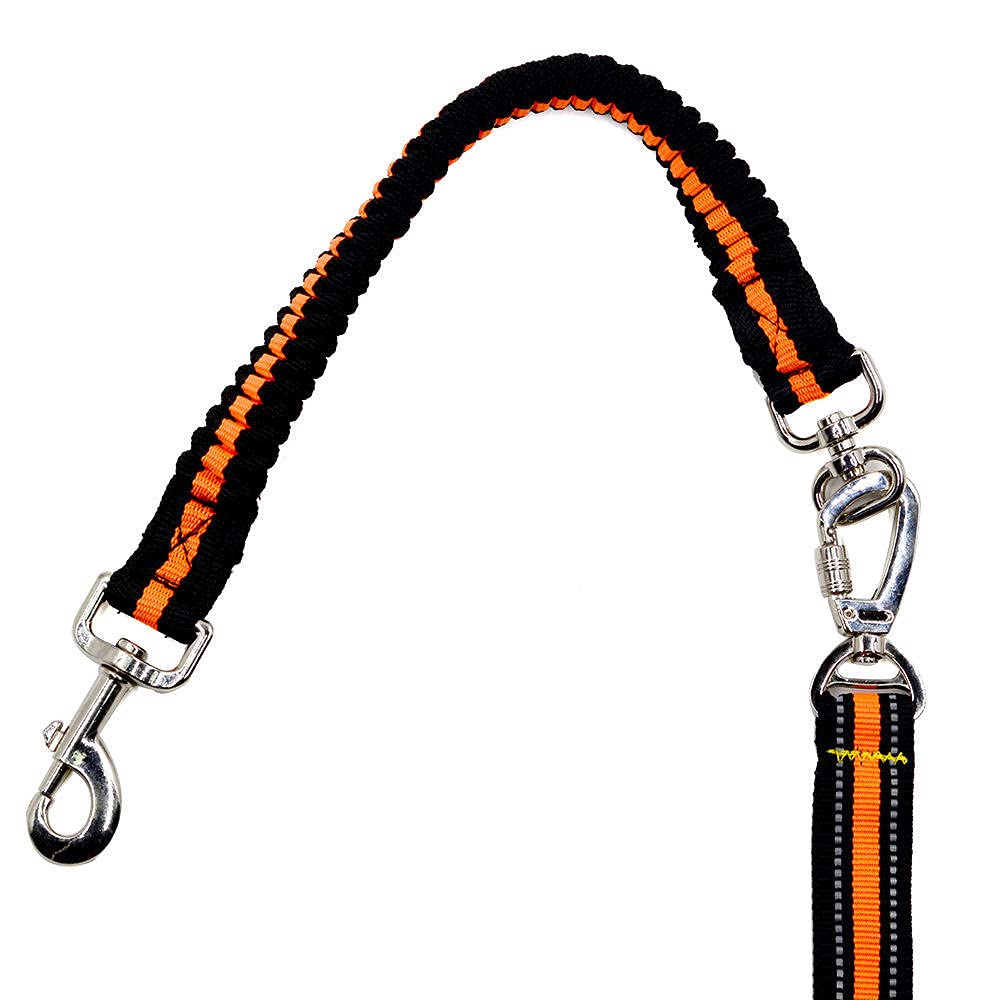 Correas Cortas for Perros, Correa Corta Resistente, Cuerda de tracción, Extensible Alta Elasticidad, Luminosa for Gatos, Reflectante, Gris(Black)