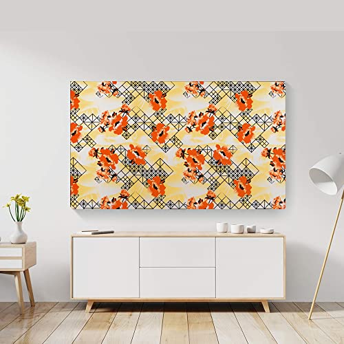 Image of Glassiano Marigold Dustproof Printed 58 inch LED TV Cover Screen Protector Compatible for All Models, Print 33