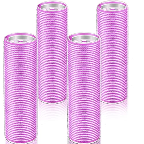 WILLBOND 4 Pcs Long Hair Rollers for Bangs Aluminum Core