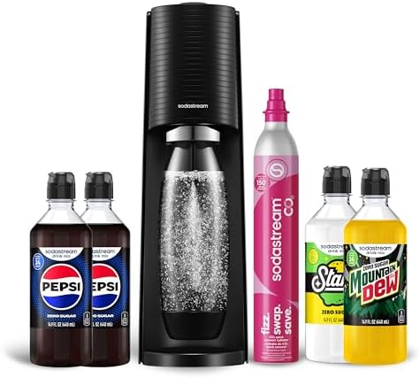 SodaStream Terra Sparkling Water Maker Bundle in Black - includes...