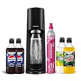 SodaStream Terra Sparkling Water Maker Bundle in Black - includes CO2, Carbonating Bottle, and Pepsi® Zero Sugar, Starry® Zero Sugar and MTN Dew® Zero Sugar 4-Flavor Variety Pack