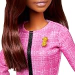 Barbie Careers Doll & Accessories, Future Leader with Light Brown Hair Wearing Outfit with 2 Golden Bracelets & “B” Pin, Includes Sticker for Kids