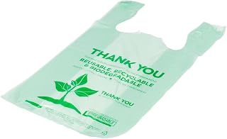 1/6 T-Shirt Bag Biodegradable Shopping Bag -500 pcs. 49.28% Biodegradation in 900 Days Under Non-Typical Conditions
