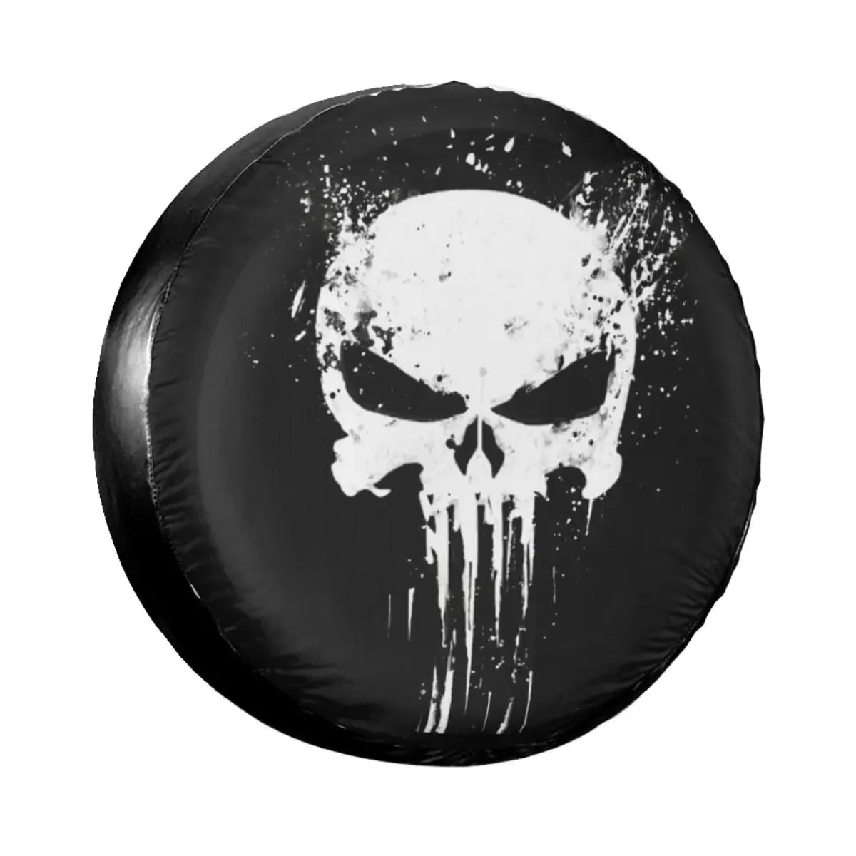 Liuchuchu 15Inch Spare Wheel Covers Skeleton Skull Spare Tire Cover Weatherproof Dust-Proof Wheel Covers 14" 15" 16" 17" Inch(15Inch)