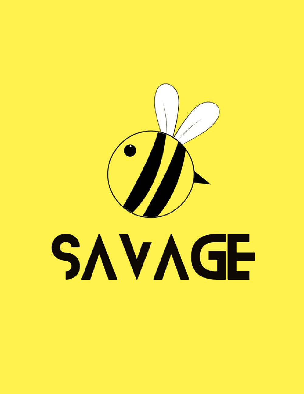 Dotted Grid Notebook - Bee Savage: 100 Pages, 8.5" x 11", Soft Cover, Yellow Bee Savage Design, Matte Finish