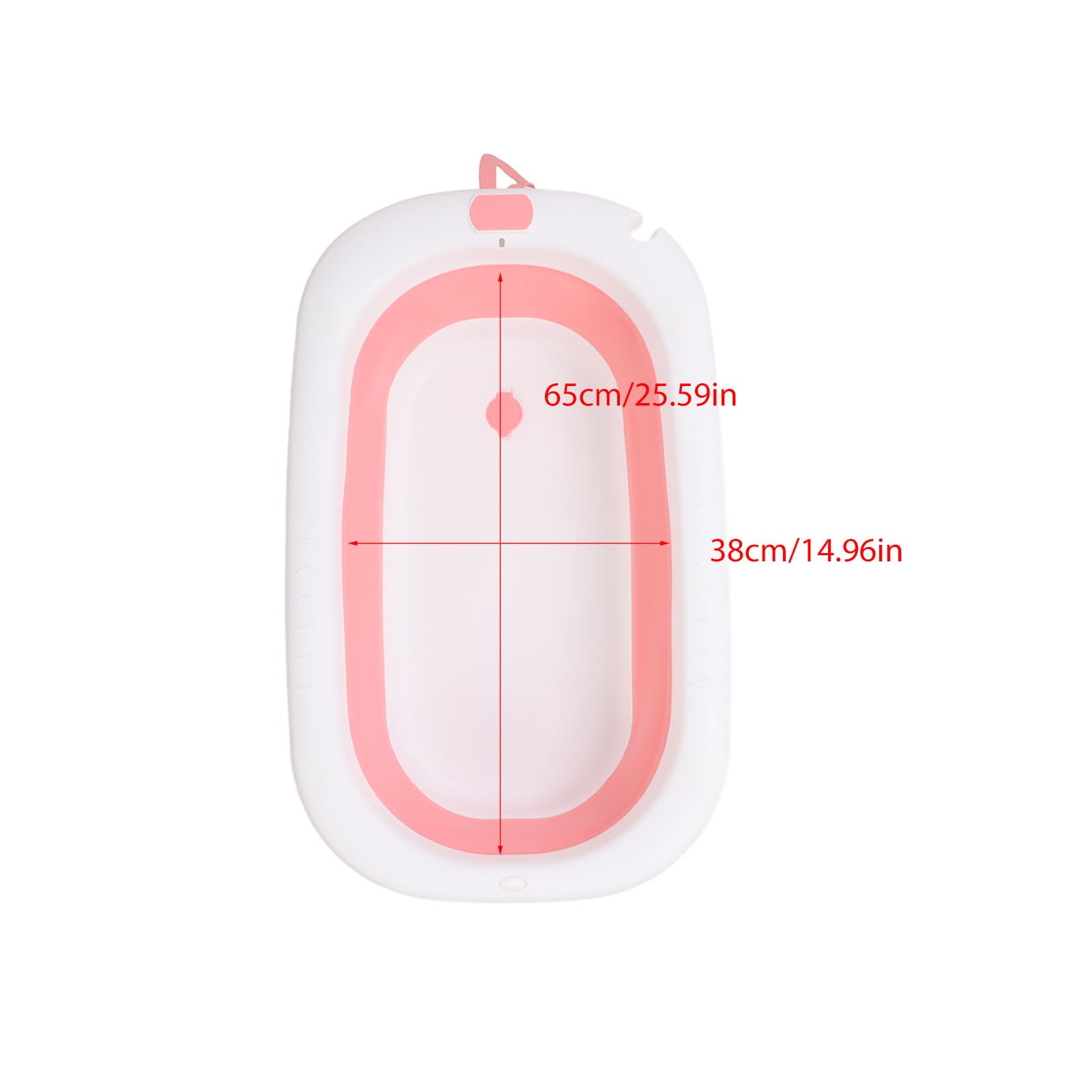 Składana Wanna dla Niemowląt, Składanie Termometru Wanny Dziecięcej dla Małych Dzieci (PINK)