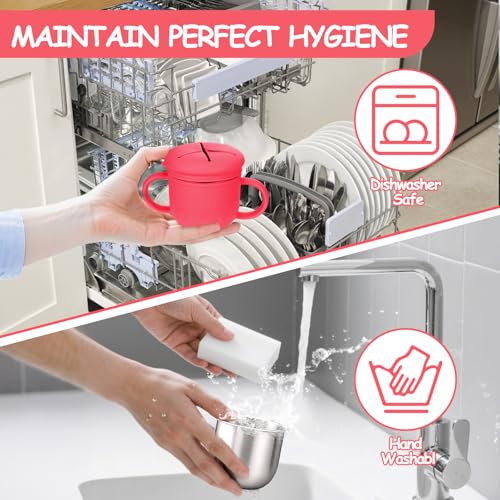 Image of Mity rain Stainless Steel Snack Containers, 4-in-1 Spill Proof