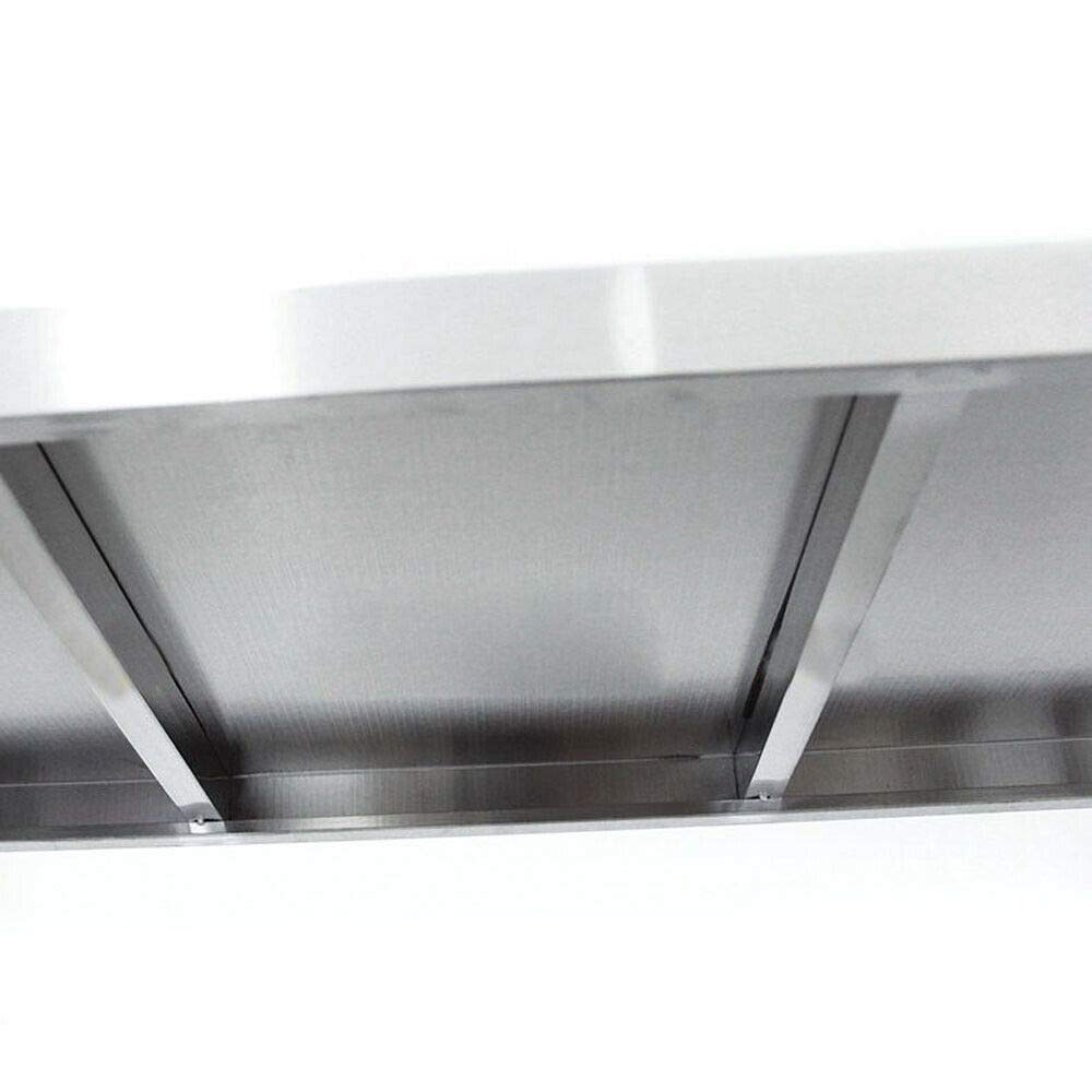 Tavolo da lavoro in acciaio inox commerciale con 3 ripiani, 80 x 40 cm, robusto tavolo da lavoro da cucina per garage, casa, argento