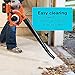 BLACK+DECKER 40V MAX Cordless Battery Operated Leaf Blower, Hard Surface Sweeper, Variable Speed Up to 120 MPH, Battery and Charger Included (LSW36)