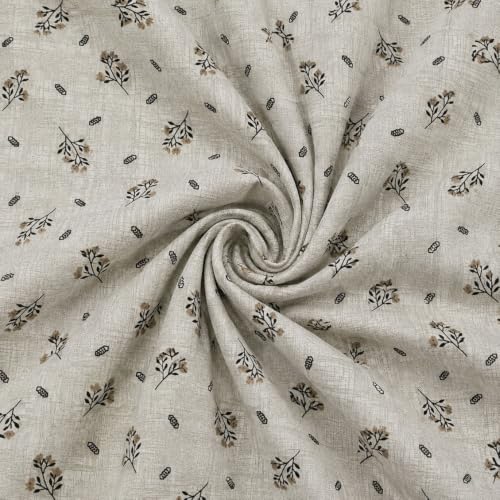 Image of Florida Reversible Cotton Dohar - Single Size (220x160 cm, 90 GSM, Brown Floral Pattern), Soft & Lightweight Blanket for All Seasons, Breathable & Skin‑Friendly Fabric