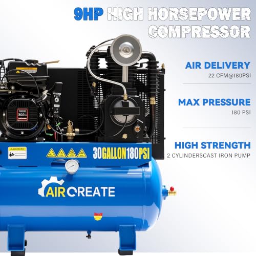 AIRCREATE 9HP Gas Air Compressor