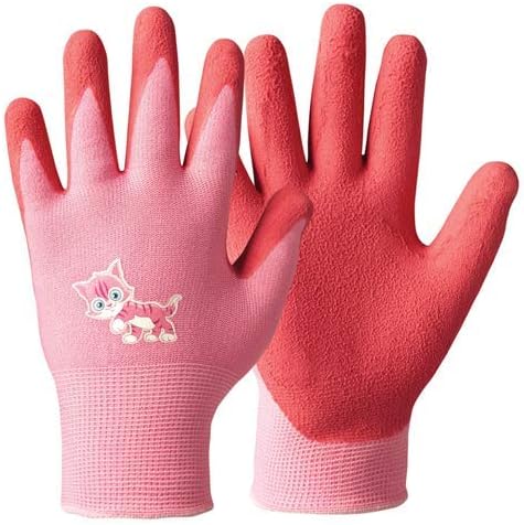 Granberg Play and Work Latex Foam Coated Gloves for Children - Pink (Small - Length 18cm)