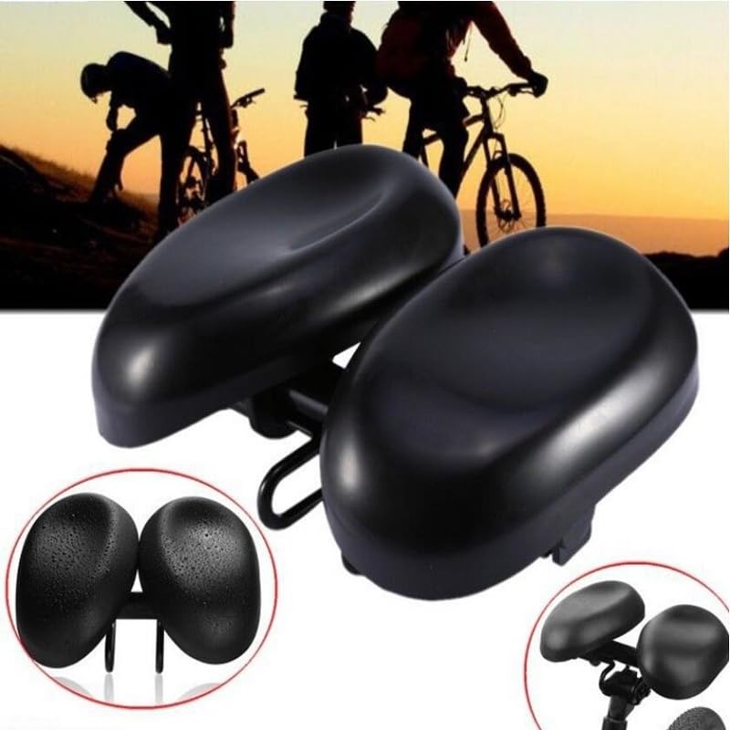 Selle de vélo, Selle VTT sans Pression, Double Bec réglable, Confortable et Souple, pour vélo de Route et VTT.