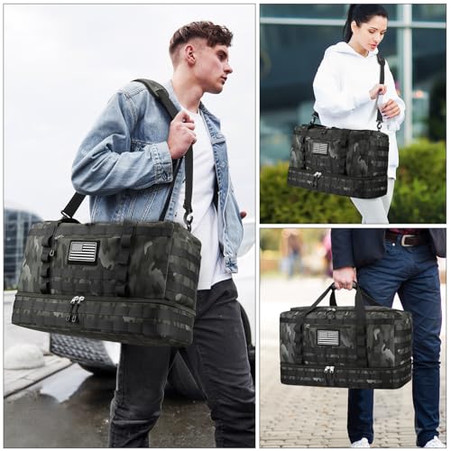 Image of Gym Bag for Men Women, Carry on Luggage 22x14x9 Airline Approved Duffle Bag