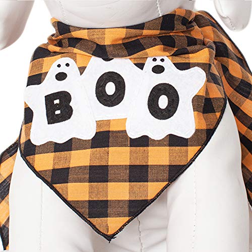 Tail Trends Halloween Dog Bandanas with Boo and Ghouls Design fits Medium to Large Sized Dogs - 100% Cotton…