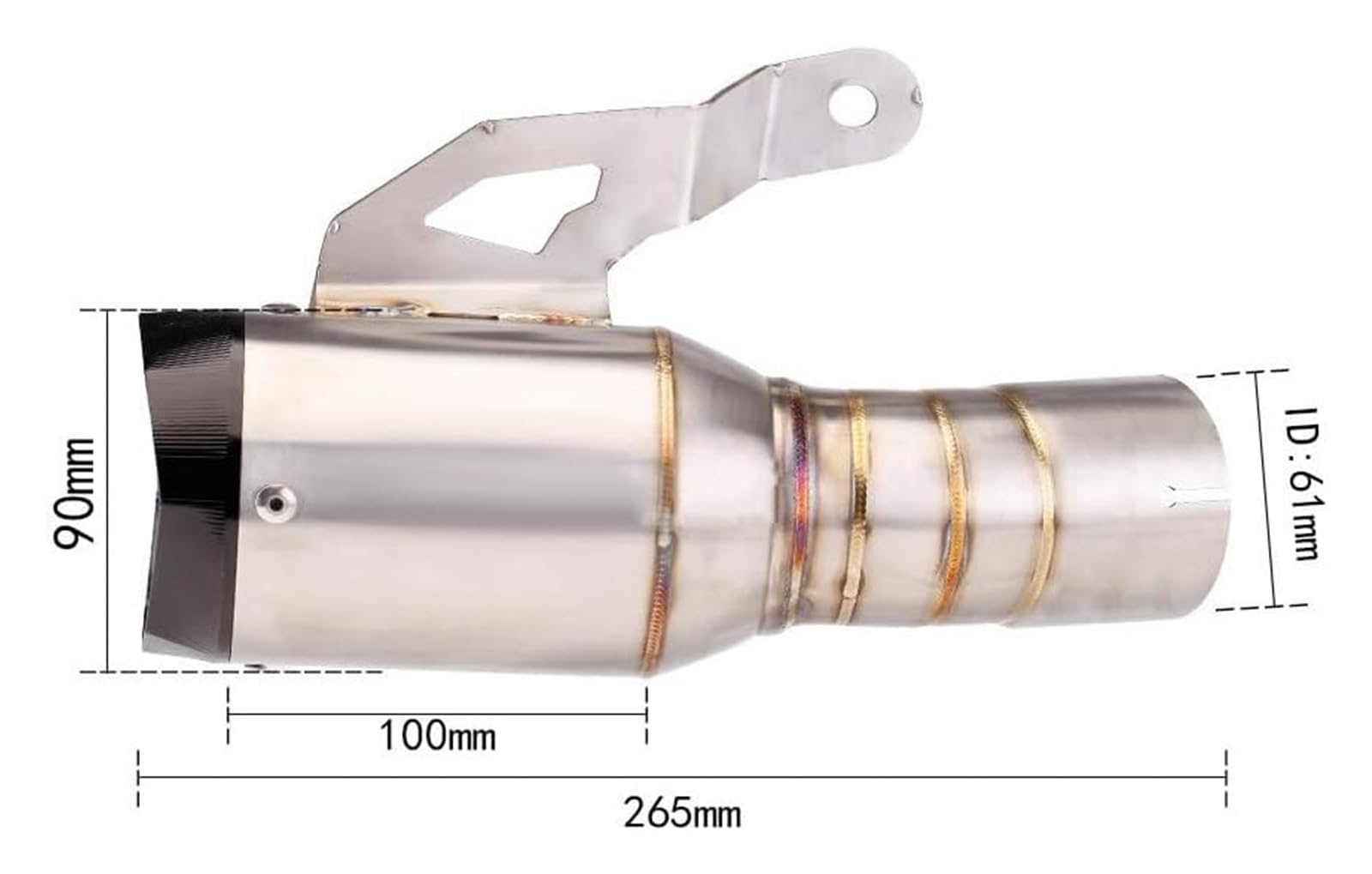 para BMW S1000RR S1000 RR 2019 2020 2021 2022 Motocicleta Escape Slip-On Modificar Intermedio Enlace Tubo Silenciador Tubo Medio Escape(2)