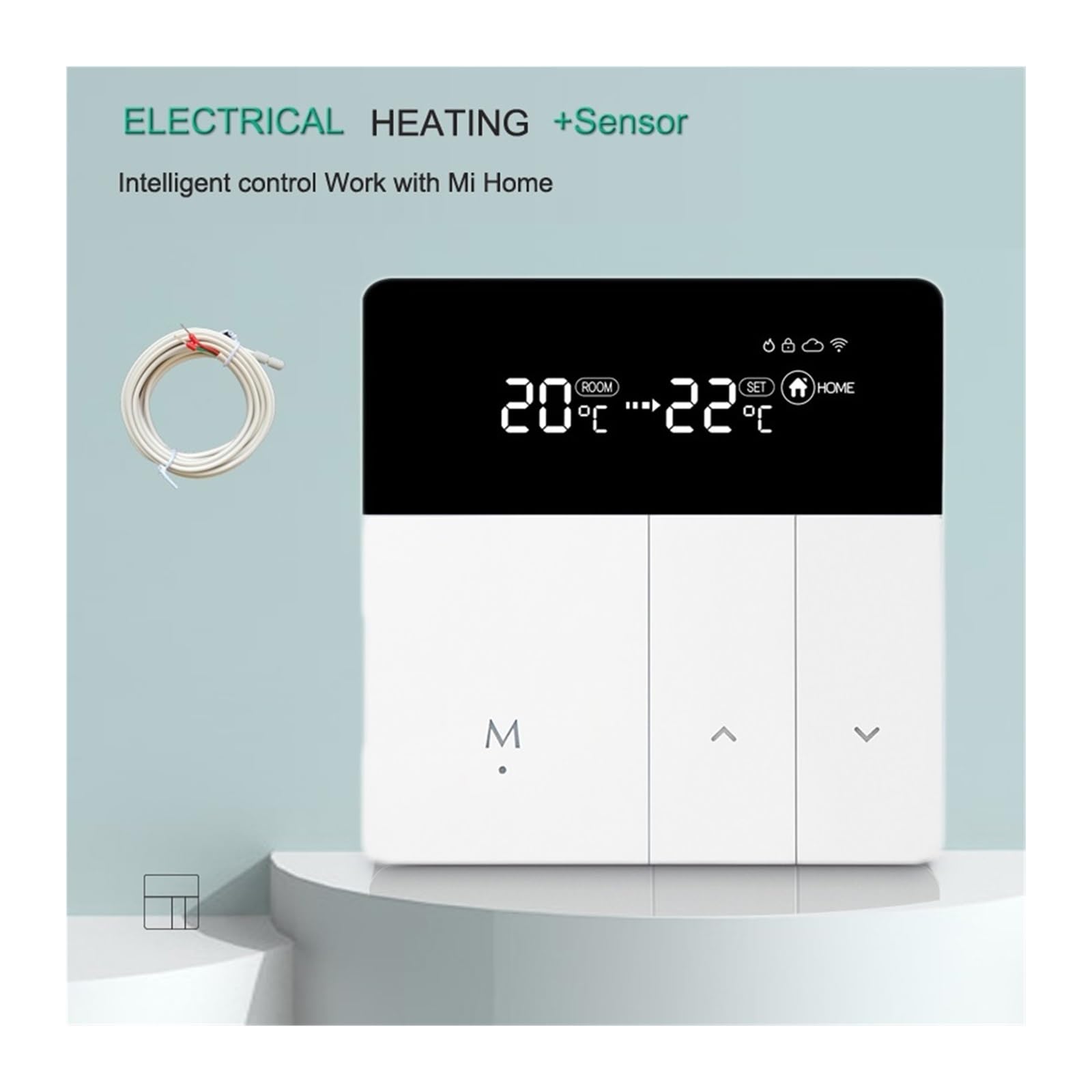 Termostat cyfrowy, Inteligentny termostat , regulator temperatury do wody w domu Elektryczny podłogowy kocioł gazowy Ogrzewanie Praca z APP(White EHS)
