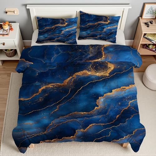 Genérico Edredón Cama 135 MáRmol Edredón Nórdico 200x230 Abstracto Edredones Suave, Cálido y Transpirable, Edredon Nordico Microfibra con 2 Fundas Almohada 50x75