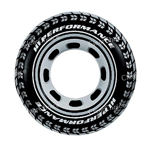 Image of ClearChoice:- Adult Tire Inflatable Floating Swimming Tube Ring(Size - 36''inch)(9 + Years Up)(1 PIS)