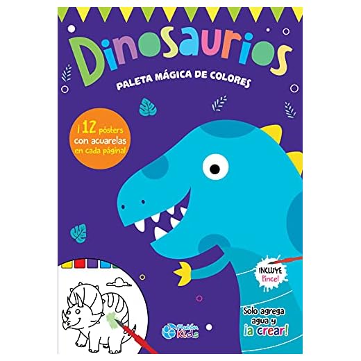 Dinosaurios (Libro de Acuarelas) (Paleta Mágica de Colores)