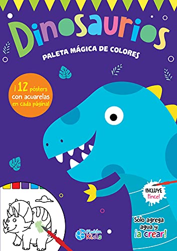 Dinosaurios: Libro de acuarelas (Paleta mágica de colores)