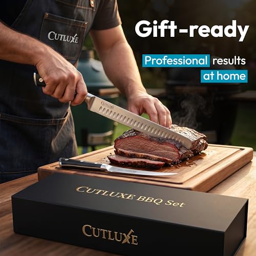 Cutluxe Carving Knife Set for BBQ & Brisket, 12" Slicing & 6" Boning Knife by Cutluxe - Used condition - Image 6