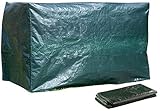 Hochwertige Gewebeplane zur Abdeckung für die Hollywood-Schaukel oder eine Liege mit Dach • Universelle Passform für Hollywood-Schaukeln bis zu 250 x 160 x 150 cm • Sichere Befestigung: stabile Aluminium-Ösen, Kordelzug und Reißverschluss