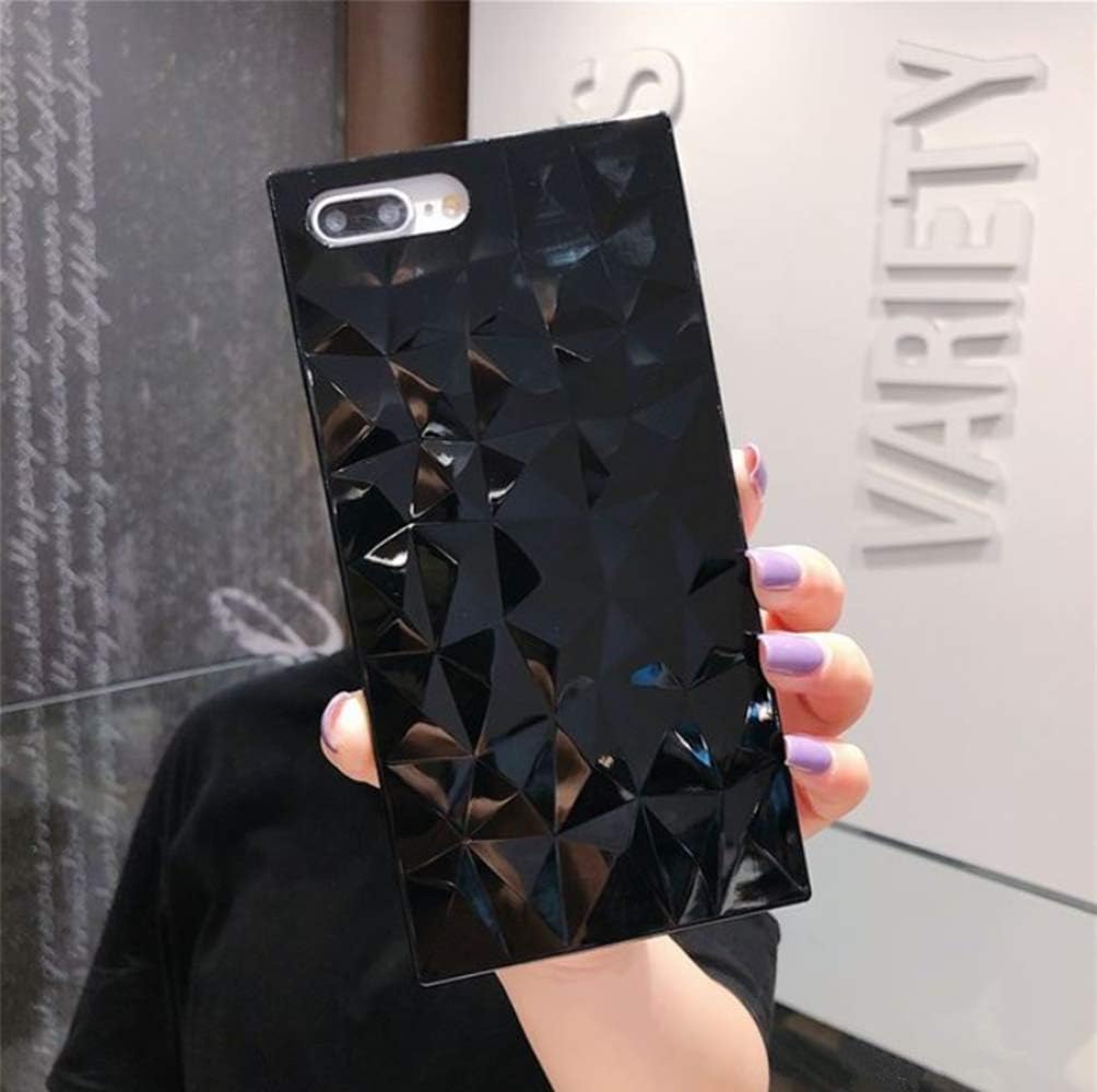 Amazon Com Square Case Compatible Iphone 7 Plus Iphone 8 Plus Case 3d Diamond Pattern Cute Candy Color Shockproof Protective Slim Fit Solid Color Flexible Soft Tpu Case Cover For Iphone 7 Plus 8 Plus