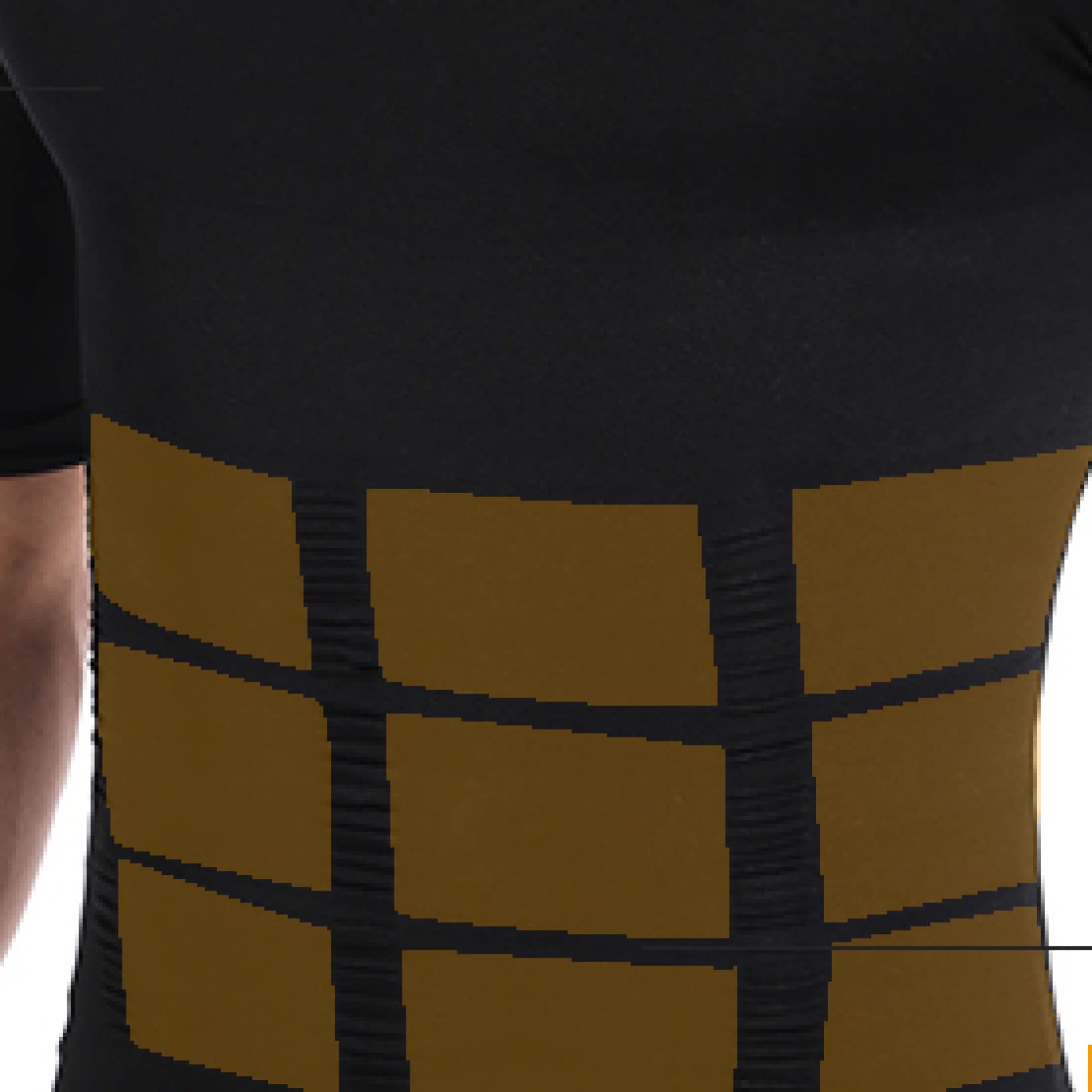 body shaper dla mężczyzn rozciągliwa koszulka kompresyjna treningowe koszulki wyszczuplają brzuch - warstwa podstawowa modelująca sylwetkę z krótkimi rękawami