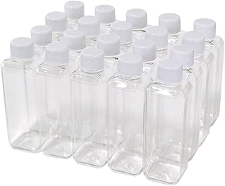 100ml Rectangle Bottles Travel Kit Refillable PET Plastic Square Portable Jar With White Plastic Cap Leakage Proof Healthy 20pcs