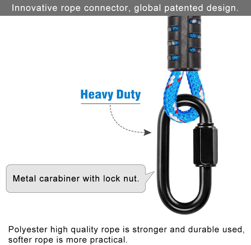 BeneLabel Tree Swing Rope, Hammock Tree Swing Hanging Strap, Heavy Duty Carabiner, for Indoor Outdoor Swing Hammock Playground Set Accessories, 4 ft, 1 Pcs, Blue 1 51N1ZDU2IPL. AC SL1000
