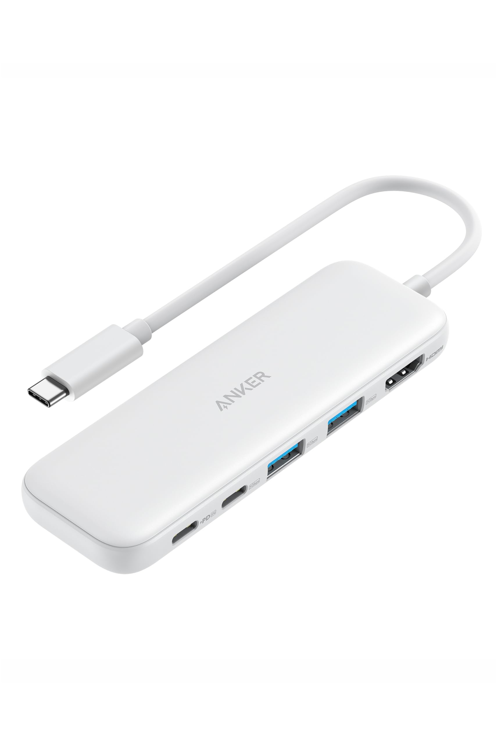 Amazon | Anker 332 USB-C ハブ (5-in-1) ホワイト 100W USB PD対応 4K