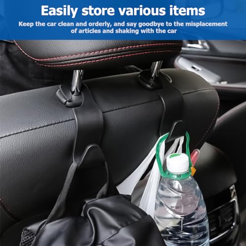 image for Hanemia 4PCS Car Back Seat Headrest Hooks, Rear Car Seat Storage Headr