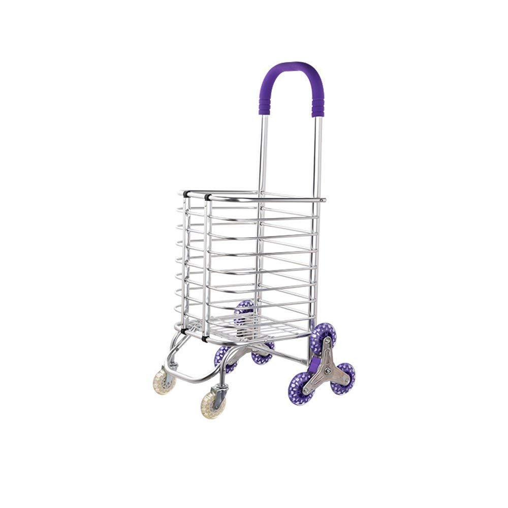 OLSKFUH Shopping Trolleys,Shopping Cart Climbing Stairs Folding Portable Loading Cart Small Cart Old Trolley Car Hand Luggage Trailer,A Multifunctional,