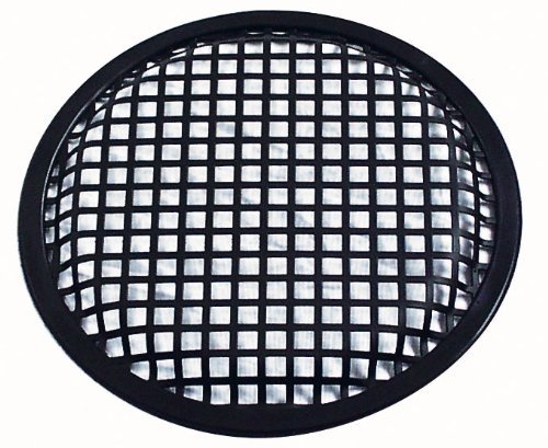 Custom Install Parts 25cm Inch Car Audio Speaker Sub Woofer Subwoofer Metal Black Waffle Grill Cover Guard Protector Grille Universal