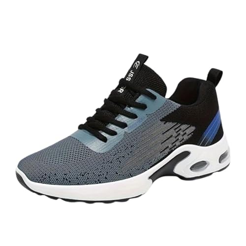 Men's Air Running Shoes Lightweight Mesh Breathable Walking Shoes Non Slip Fashion Sneakers Mesh Workout Casual Sports Shoes (C-Blue, Adult, Men, 9, Numeric, US Footwear Size System, Medium)