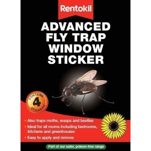 2 x Fly Traps Window Stickers Kills Flies Fly Trap 4 Pack For Greenhouses